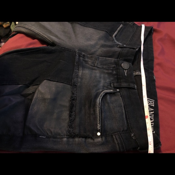 BLANKNYC Faux Leather Patch Jeans With Distressing - Picture 10 of 10